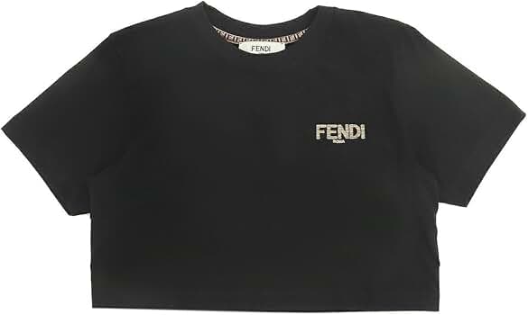 Amazon | [フェンディ] Tシャツ トップス クロップド丈 ロゴ