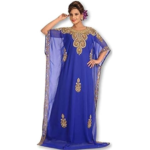 WUBU Kaftan Maxi Dress Evening Gowns Evening Dresses Wedding Dress Cocktail Dress (Royal Blue) Cover