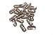 U Shape Metallic Snap Clips ins 20 Pcs for Hair Extension Hairpiece DIY Snap-Comb Wig Clips with Rubber (Medium Brown,Small Size)
