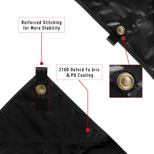 Toruk 10X10Ft Camping Tarp Waterproof | Portable Lightweight Hammock Tarp | Multifunctional Hammock Rain Fly For Camping Hiking Fishing Picnic (Black) #TOP7