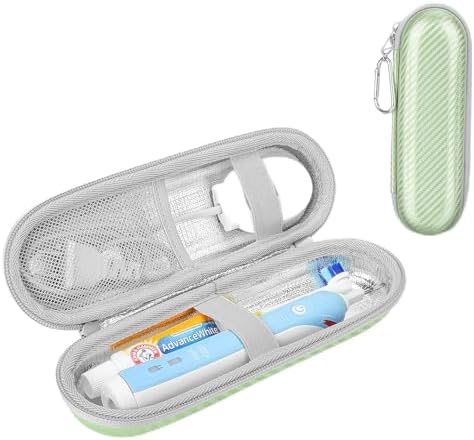 Etui podróżne, szczoteczka do zębów, elektryczna do brązowego Oral B/Oral-B Pro/Sonicare Electric Toothbrush z akcesoriami do przechowywania, przenośna, twarda obudowa, etui podróżne (Black Sliver)