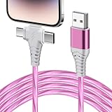 6.6FT for iPhone Multi Charging Cable 3 in 1 Fast Charging Cord 120W 3 in 1 Multi Charger Cable with USB to iOS/Type C/Micro USB for iPhone Samsung Android and Most Phones & Tablets