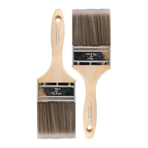 Pro Grade - Paint Brushes - 2Ea 3' Flat Brushes