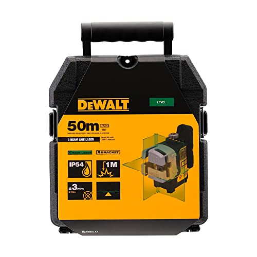 Nivel láser verde de líneas cruzadas DEWALT con alcance 20m para pladur y construcción 5
