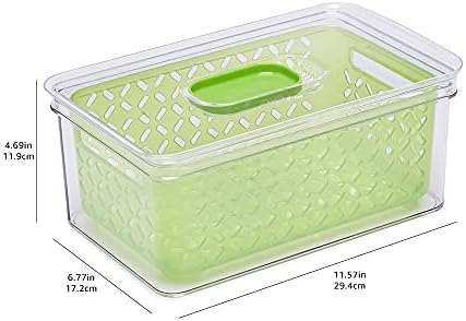Amazon Basics Set of 2 Food-Saving Produce Containers, BPA-Free Plastic - 2 Large (41 L)