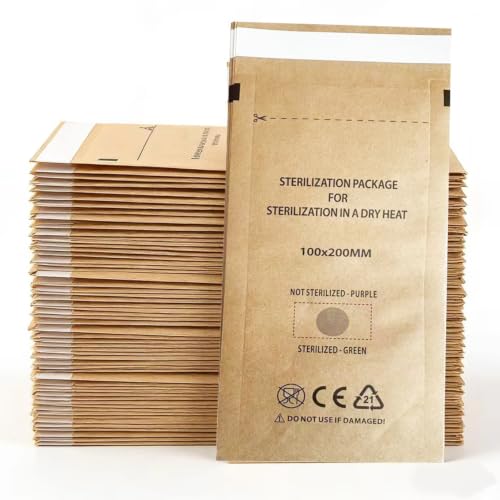 100 PCS 3.9x7.9" Self Seal Sterilization Pouch with Self-Sealing