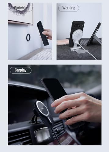 Image of Nillkin Case for Google Pixel 8 (6.2 inch Inch) Super Frosted Shield Pro Magnetic Hard Back Soft Border (PC + TPU) Cover Raised Bezel Camera Protect Black
