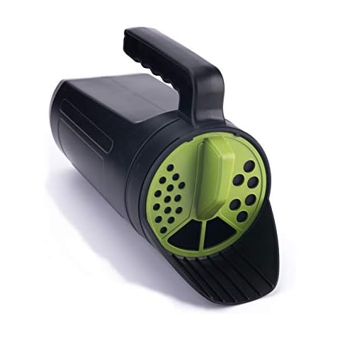 TIPU Hand Spreader Shaker, Handheld Spreader for Grass Seed, Fertilizer & Earth Food, Snow Salt, Ice and Snow Melt - Multiple Adjustable Opening Sizes for All Purpose- Up to 80 Oz Cover