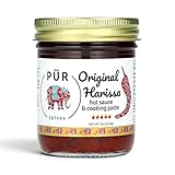 PUR Spices Original Harissa Paste I Middle Eastern Hot Sauce I Used for Cooking and Dipping I No sugar added, preservative and additive free, spicy chili pepper and garlic paste I 8oz single