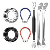 【Compatibilité multi-tailles et réglage de précision】Couvre 6 tailles courantes d'écrous de rayons (10G (5 mm), 11G (4,4 mm), 12G (3,96 mm), 13G (3,45 mm), 14G (3,35 mm), 15G (3,23 mm)) pour une polyvalence exceptionnelle. La clé à double face permet un réglage précis des rayons 14G et 15G, corrigeant avec précision le voile et la tension de la jante pour garantir une performance stable de la roue.