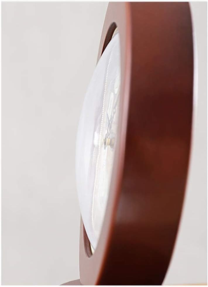 Wooden Silent Table Clock Retro Living Room Bedroom Office Wood Table Clock Mute Home Desktop Decoration Suitable for Office Living Room Bedroom (Color : Photo Color Size : 17x8x19.5cm)