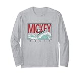 ディズニー ミッキーとフレンズ ミッキーサーフィン レトロチェストポスター 長袖Tシャツ