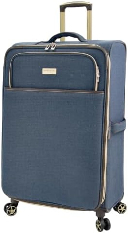 London Fog Yorkshire II 4 Piece Nested Set Soft Side, Navy Herringbone — 사진 4