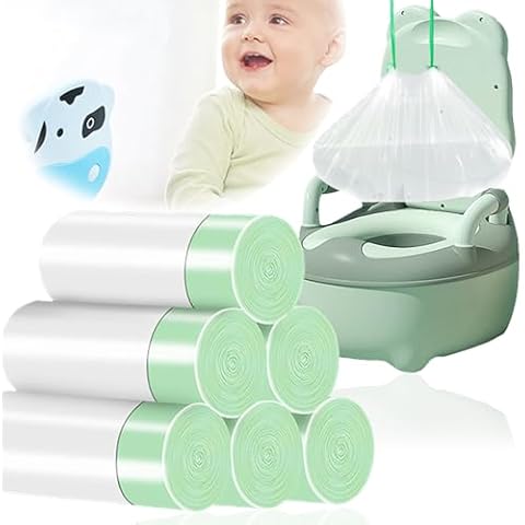 Panxxsen 100 Pack Potty Chair Liners with Drawstring Cover