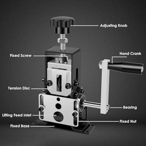 Manual Wire Stripper Machine, 0.06''-0.98'' Scrap Copper Wire Stripping Machine with Hand Crank or Drill Powered, Copper Wire Peeler Machine, Portable Aluminum Frame Wire Peeler by Abizarch - Image 5