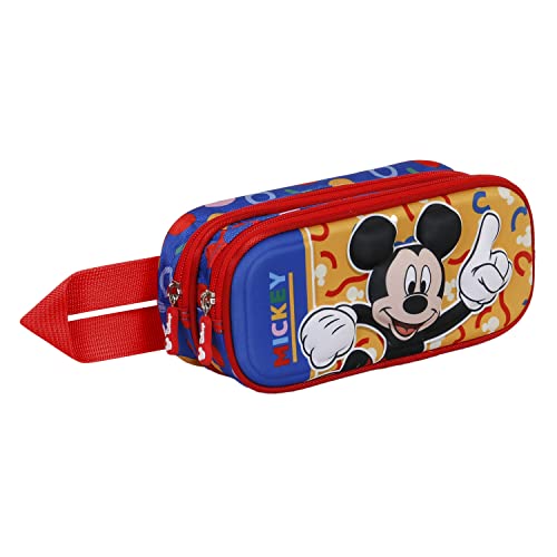 Mickey Mouse Oh Boy-3D Double Pencil Case, Red, 22 x 9.5 cm - Image 3