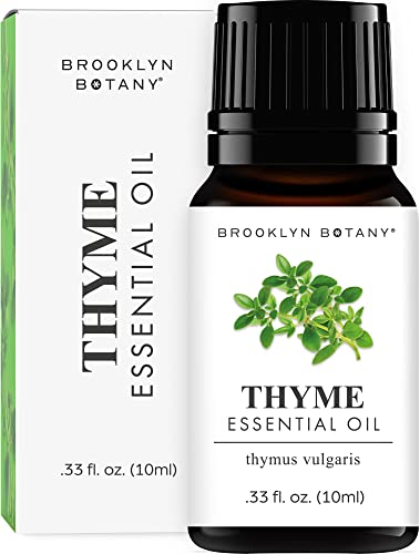 Brooklyn Botany Thyme Essential Oil – 100% Pure And Natural Therapeutic Grade Essential Oil - Thyme Oil For Aromatherapy And Diffuser – 0.33 Fl Oz #TOP15