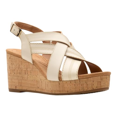 Clarks Écharpe Sabina en cuir crème 40 EU : l'élégance raffinée et le confort absolu pour femme