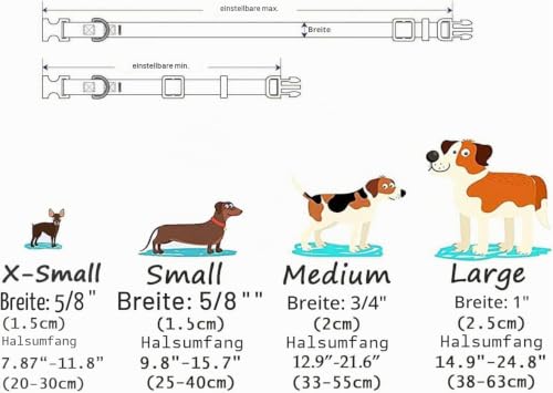 Mihqy Hundehalsband, Verstellbares, Weich & Komfort Hunde Halsband, Böhmisches, Blumen, geometrisches, Stammes Design, für Kleine, Mittlere und Große Hunde(Biene,S)