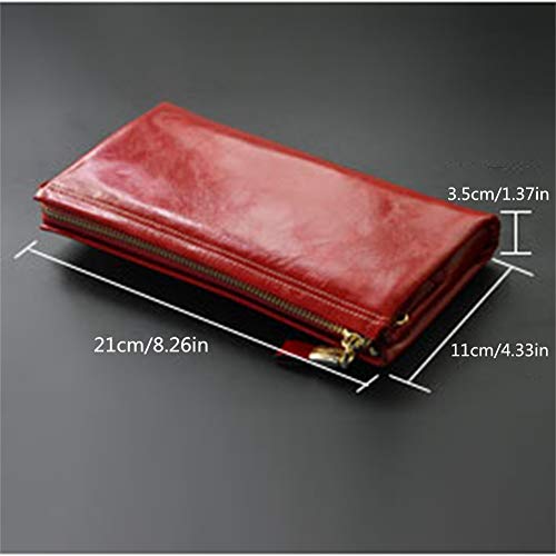 Leather Zipper Wallet Organ Design Large Capacity Compartment Bag Multi-Card Position Microfiber Wear-Resistant Type Outer Zipper2