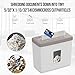 Suntiko 5-Sheet Cross Cut Paper Shredder for Home Office, P-4 High Security Level Document Shredder with 2.38 Gallon Bin, Jam Proof Design & Thermal Protection for Professional Use, Brown + White