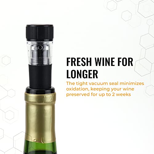 Cork Genius Wine-Saving Vacuum Sealers - Pocket-Sized, Vacuum Sealers For Wine Bottles - Airtight Wine Sealers For Saving Wine - Leak And Spill Resistant Wine Savers - Quick And Easy-To-Use (3 Pack) #TOP2