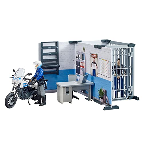 Bruder Bworld Set Police Station W Police Motorbike #TOP5