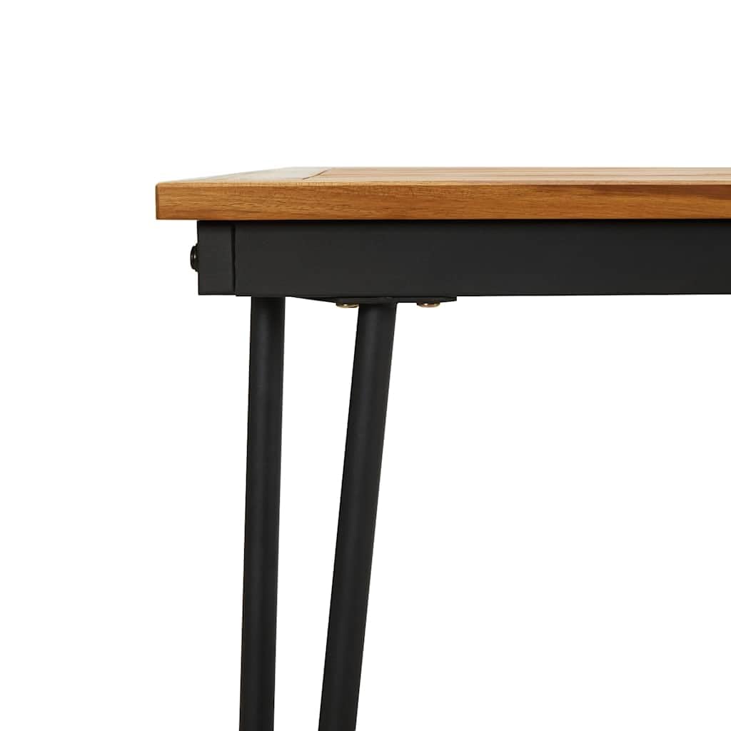 vidaXL Mesa de jardín con Patas en U Madera Maciza Acacia 180x90x75 cm, Mesa de Exterior, Muebles de jardín, Muebles de Patio, Mesa de Patio