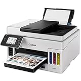 Maximierte Effizienz Canon MAXIFY GX6050 MegaTank Multifunktionsdrucker 3in1 (Tintenstrahl, Kopieren, Scannen, 50 Blatt ADF, A4, WLAN, LAN, 6,9 cm LCD Touch, Duplex-Druck, niedrige Druckkosten, 350 Blatt) weiß
