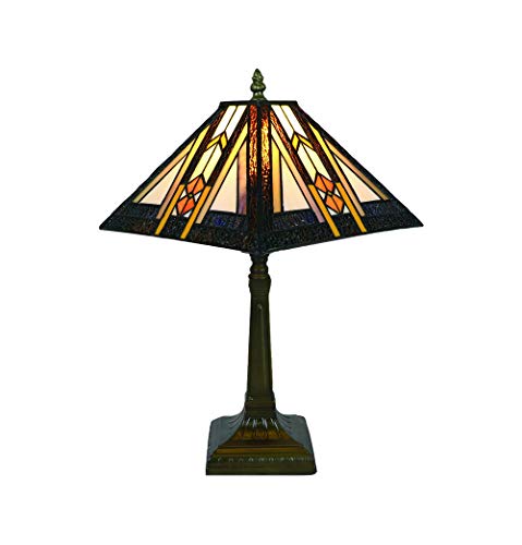 Tokira Lampe de Table Tiffany 8 Pouces, Rétro Vitrail Abat-jour, Lampe Pour le Salon Chambre Style Simple