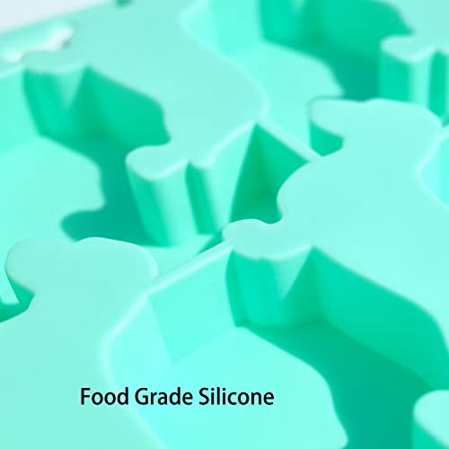 Scivokaval Dachshund Dog Shaped Silicone Ice Cube Mold And Tray For Drink Ice Maker Candy Chocolate Biscuit Fondant Cupcake Cake Decoration Baking Mold Birthday Baby Shower Party Gift 1 Pcs Green #TOP2