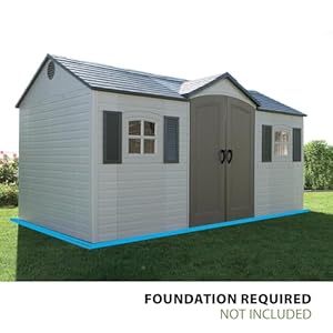 Lifetime 6446 Outdoor Storage Shed, 8 x 15 Foot, Desert Sand Lifetime 6446 Outdoor Storage Shed 8 x 15 Foot Desert Sand