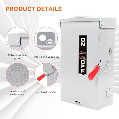 MUJURUR 60 Amp Disconnect Switch Box,3P Safety India | Ubuy