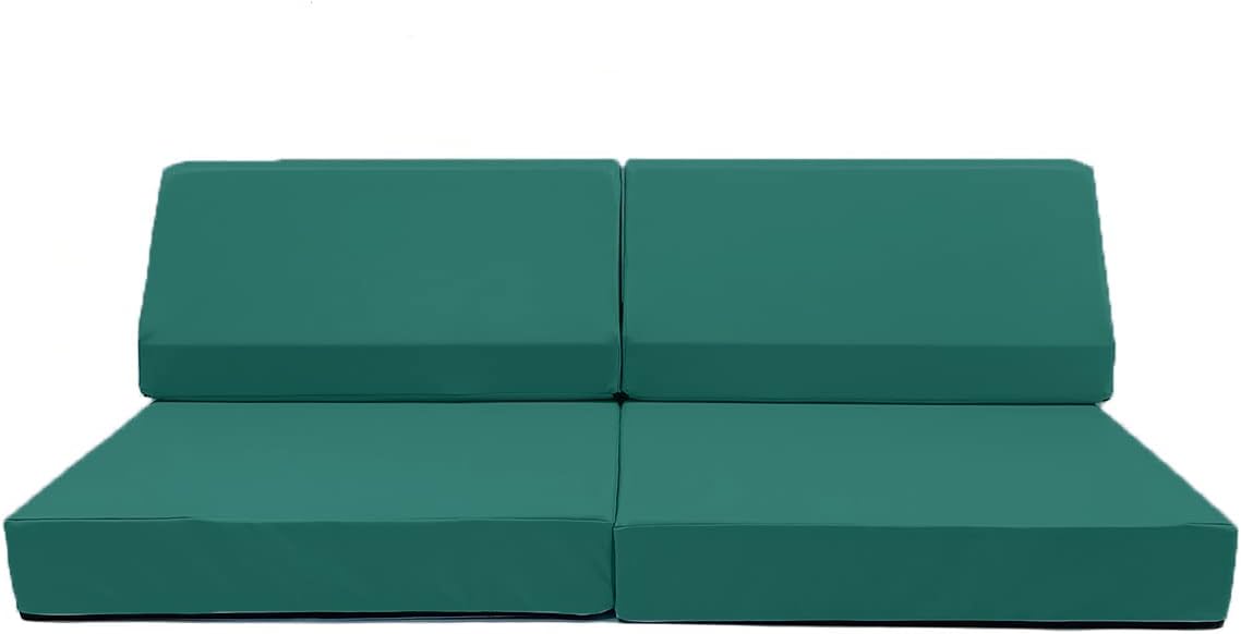 Foamnasium Blocksy Mini, Indoor Foam Playset 3 Piece Soft Toddler and Kids Active Play Couch for Crawling, Climbing, Fort Building and Jumping, Made in The US, White