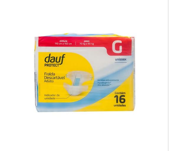 Fralda Geriátrica Dauf Protect G Com 16 Unidades (G)