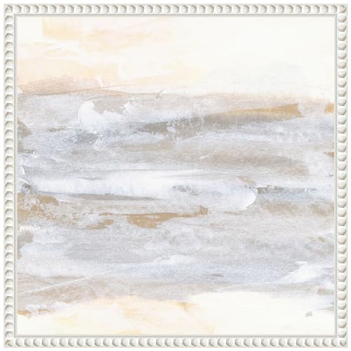 Amanti Art Framed Canvas Wall Art 16x16 Neutral Texture II
