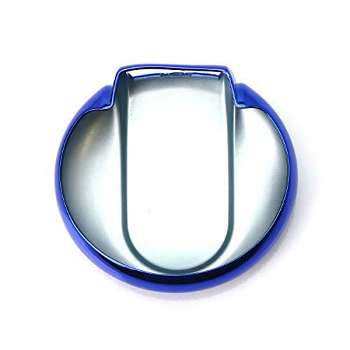 Ijdmtoy Chrome Finish Blue Tpu Key Fob Protective Cover Case Compatible With 2014/2015-Up 3Rd Gen Mini Cooper F55 F56, 2017-Up 2Nd Gen F60 Countryman #TOP2