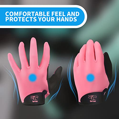 Kayak Gloves For Women - Full Finger Pink Rowing Gloves With Anti Slip Palm- Ideal For Kayaking, Paddling, Sculling, Fishing, Watersports, Sailing, Jet Ski And More. (S (Fits 6"-6.5")) #TOP3