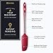 DI ORO Jar Spatula Silicone - Jar Scraper Long Handle for Cooking & Baking - Heat-Resistant Silicone Kitchen Spatula for Cake & Blenders - Nonstick Cookware Safe Utensil - Dishwasher Safe (Red)