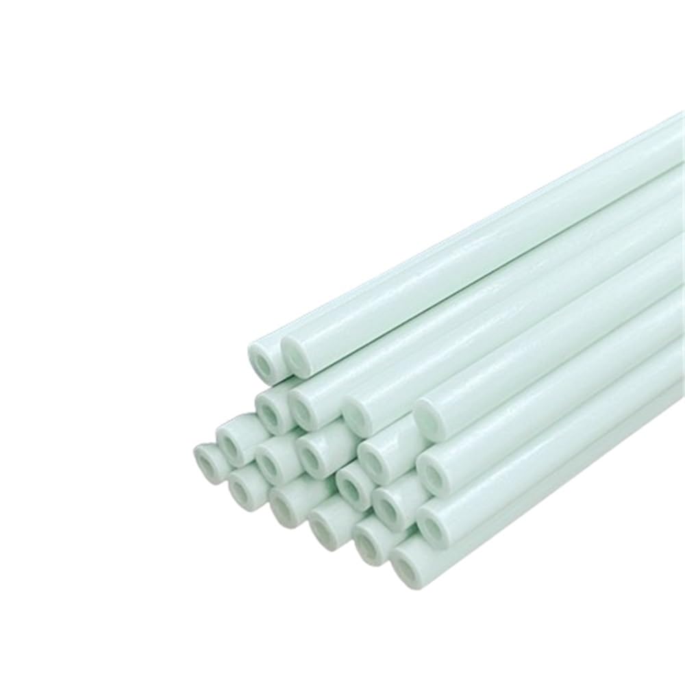 Tubos de fibra de vidrio, varillas huecas de fibra de vidrio, construcción ligera, diámetro exterior de 3 mm a 12 mm, 0,5 m de longitud