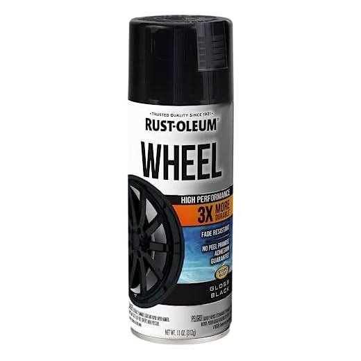 Rust-Oleum 368076 High Performance Wheel Spray Paint, 11 oz, Gloss Black
