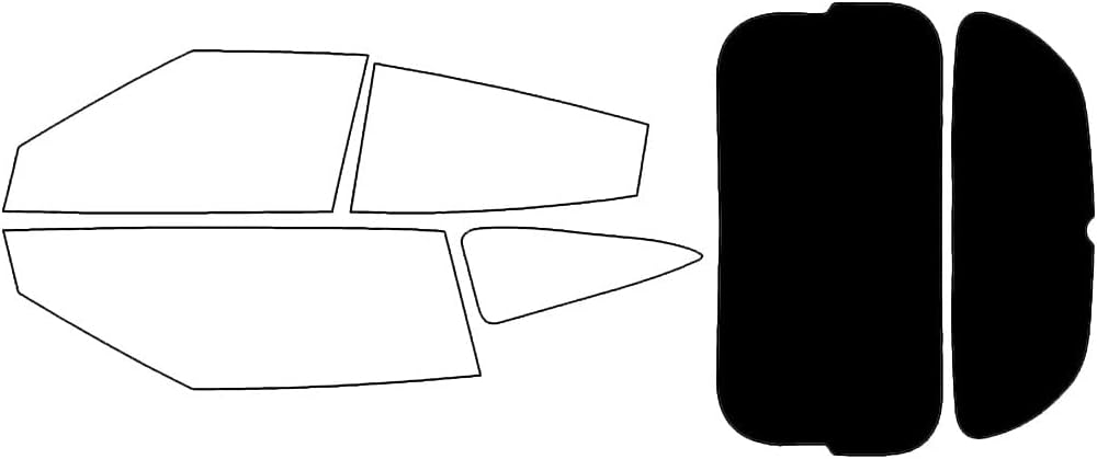 Rvinyl Window Tint Kit Compatible with Hyundai Veloster 2012-2017 - Black 5% - Single Ply No Bubble Film - Do it Yourself Vehicle Rear Windshield Tint