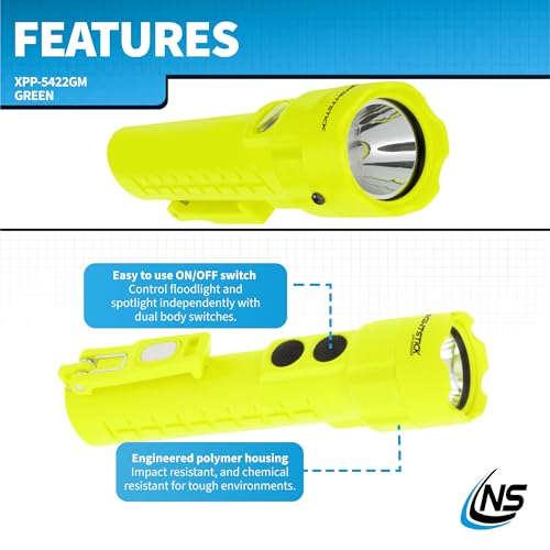 Image of Nightstick XPP-5422GM Intrinsically Safe Dual-Light Flashlight w /Magnets-3 AA (not Included) -Green-UL913, Multicolor