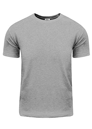 Shaka Wear Men's Cotton T-Shirt – Basic Short Sleeve Crew Neck Plain Classic Tee Top Tshirts Active Regular Big Size ACS05 H.Grey 4X