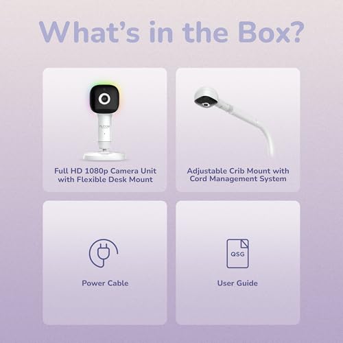 Hubble Connected SkyVision AI-Enhanced HD Smart Camera Baby Monitor, Parent Unit, Mount, Night Vision, Nightlight, Soothing Sounds, Wellness Tracker, App by HUBBLE CONNECTED - Image 2