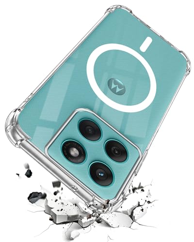 Image of Jkobi Shockproof Crystal-Clear Back Cover for Motorola Moto Edge 60 Fusion (Magsafe Wireless Support | Drop & Camera Protection | Hard Polycarbonate)