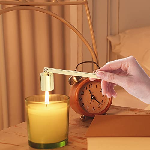 Miniatura 4 de Cortney Apaga Velas De Acero Inoxidable Con Mango Largo, Accesorios Para Velas Para Extinguir Velas De Forma Segura Herramienta De Vela Para La Mayoría De Velas Dorado