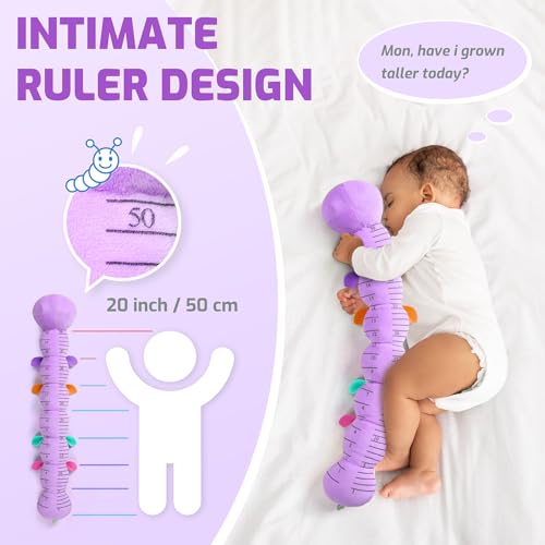 Image of Sumobaby Infant Baby Musical Stuffed Animal Toys for 0-3-6-12 Months,Multi Sensory Toys with Crinkle and Rattles, Tummy Time Toys for Newborn Boys Girls, Caterpillar, Purple
