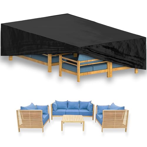 ZENO Waterproof Garden Furniture Covers 120 x 46 CM | Outdoor Furniture Cover | Patio Furniture Cover for Tables, Chairs & Sofas | Wind Resistant, UV Resistant, Waterproof | Use In All Weather