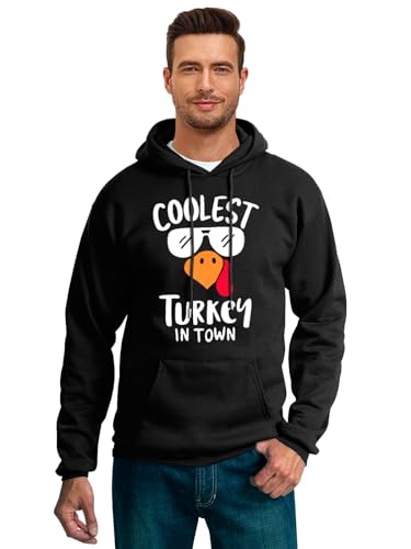 AOBUTE Mens Thanksgiving Hoodie Women Christmas Drawstring Sweatshirt2